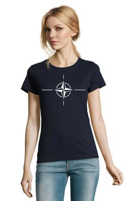 Blondie & Brownie Damen T-Shirt Logo Print Nato Peace Fuck Putin Ukraine Polen