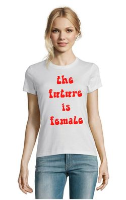 Blondie & Brownie Damen T-Shirt the future is female peace Emanzipation Women