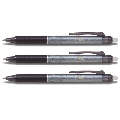 Pilot Frixion Clicker 0.5 Tintenroller schwarz - 3er-Set