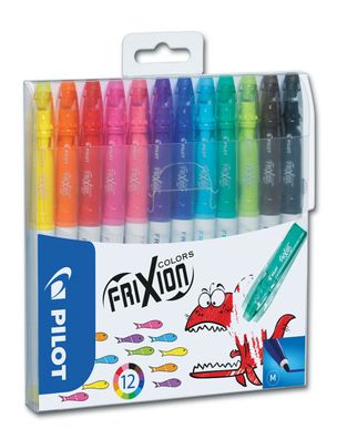 Pilot Frixion Color Fasermaler Etui mit 12 Stiften