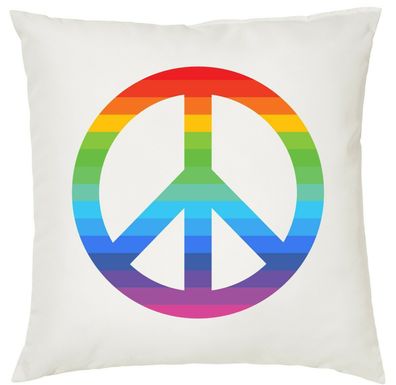 Blondie & Brownie Couch Bett Kissen Füllung Peace LGBTQ Gay Frieden Pride Afrika