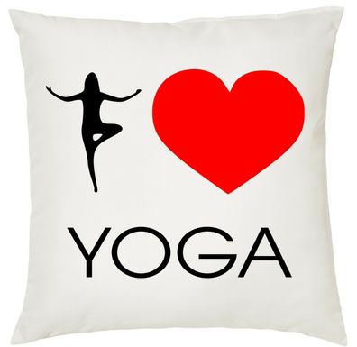 Blondie & Brownie Couch Bett Kissen Füllung I Love Yoga Liebe Zen Namaste Peace