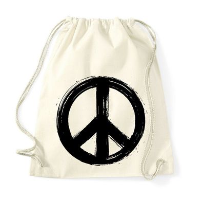 Blondie & Brownie Baumwoll Beutel Tasche Peace Sign No War Zen Yoga Achtsamkeit
