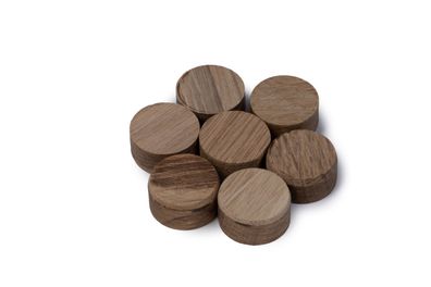 WoodMind | Querholzplättchen Eiche Sortiment | Konusplättchen Eiche Abdeckscheiben