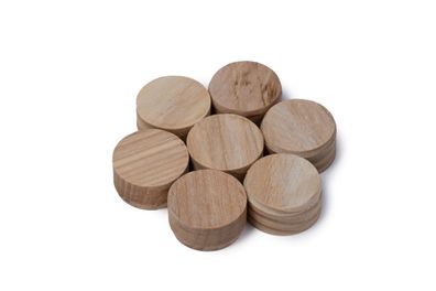 WoodMind | Querholzplättchen Esche Sortiment | Konusplättchen Esche Abdeckscheiben