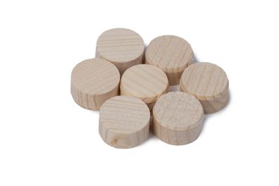WoodMind | Querholzplättchen Fichte Sortiment | Konusplättchen Fichte Abdeckscheibe