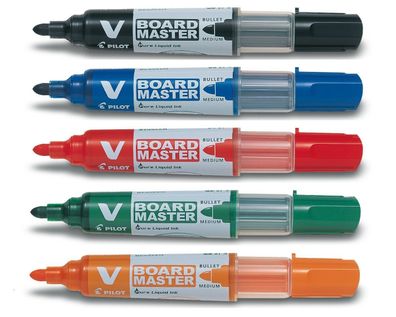Pilot Tafelmarker V Boardmaster Begreen 5er Set bunt