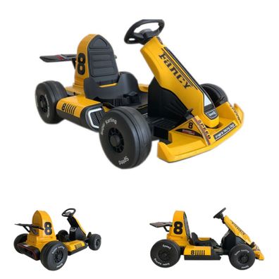 ES-Toys Kinder Elektro Gokart F1 Gurt, Mp3-Anschluss 2 Elektromotoren bis 6 km/ h