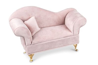 Schmuckkasten Sofa Schmuckkästchen rosa 22 cm Schmuck Aufbewahrung Schmuckdose