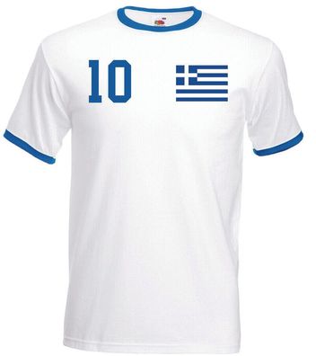 Fußball EM WM Herren T-Shirt Trikot Griechenland Greece mit Wunschname + NUMMER