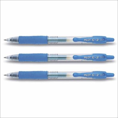 Pilot G2-07 Gelschreiber hellblau - 3er-Set