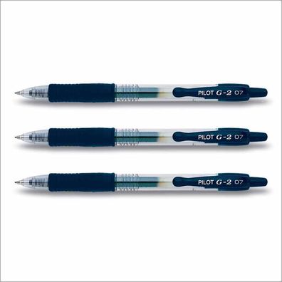 Pilot G2-07 Gelschreiber blauschwarz - 3er-Set