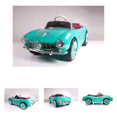 Kinder Elektroauto BMW 507 Oldtimer, lizenziert, EVA-Reifen, Fernbedienung, Gurt