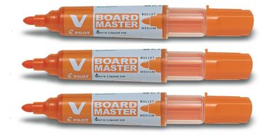 Pilot Tafelmarker V Boardmaster Begreen 3er Set Orange