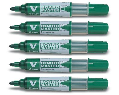 Pilot Tafelmarker V Boardmaster Begreen 5er Set grün