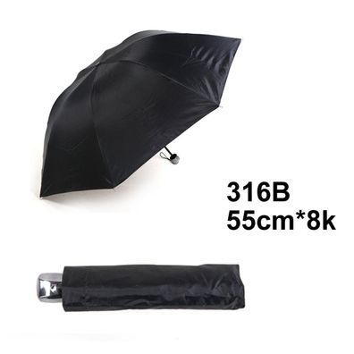 Faltbarer Regenschirm in Schwarz ca. 55 cm Durchmesser