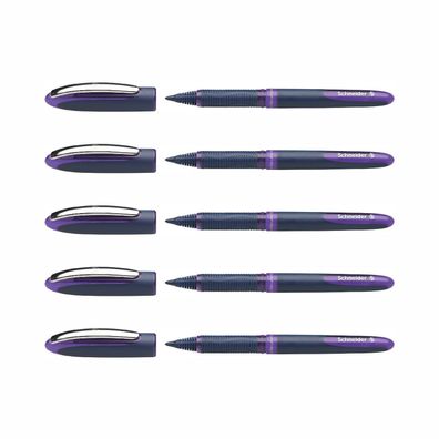 Tintenroller Schneider One Business - 5er-Set violett