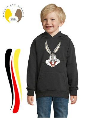 Blondie & Brownie Kinder Hoodie Pullover Bugsbunny Rabbit Looney Tunes Taz Duck