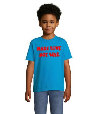 Blondie & Brownie Kinder Baby Shirt Make Love Not War Peace Welt Frieden Freedom