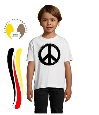 Blondie & Brownie Kinder Baby Shirt Peace Sign No War Zen Yoga Achtsam Spirit
