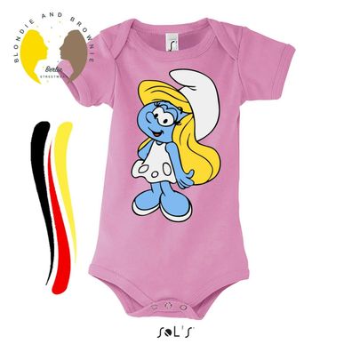 Blondie & Brownie Baby Strampler Body Shirt Schlumpfine Schlumpf Schlümpfe Papa