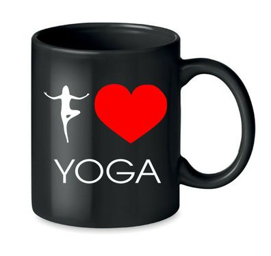 Blondie & Brownie Fun Büro Kaffee Tasse Tee I Love Yoga Liebe Zen Namaste Peace