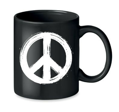 Blondie & Brownie Büro Kaffee Tasse Becher Peace Sign No War Zen Yoga Achtsam