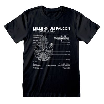 Star Wars - Millenium Falcon Sketch (Unisex)