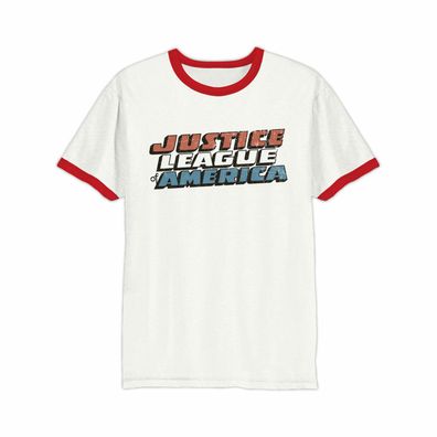 Justice LEAGUE - Vintage Logo Ringer-Shirt