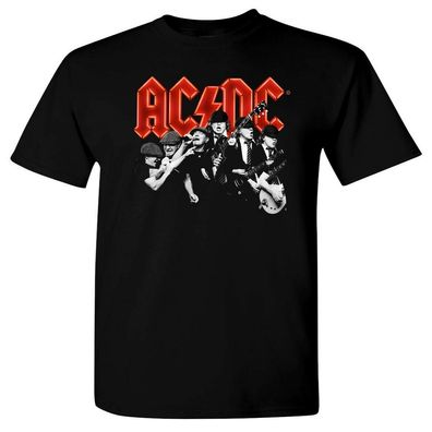 AC/ DC - Brian & Angus (Herren Organic T-Shirt schwarz mit Frontprint)