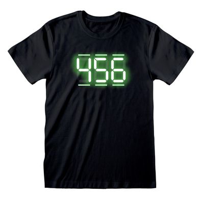 Squid Game - 456 lizensiertes Shirt schwarz