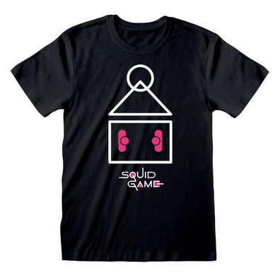 Squid Game - Symbol lizensiertes Netflix Shirt schwarz