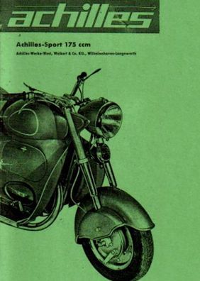 Handbuch Achilles Sport 175 ccm mit Sachs Motor, Motorrad, Oldtimer