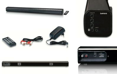 Lenco SB-040 Soundbar 85cm Bluetooth FB HDMI 40W RMS Bass Reflex RCA AUX Black