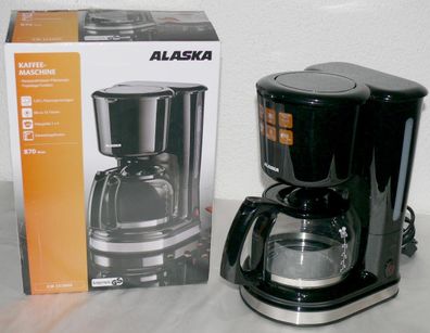 Alaska CM2220 DS Filter 1x4 Kaffeemaschine 1,25L Glaskanne Uhr Timer 870W Black