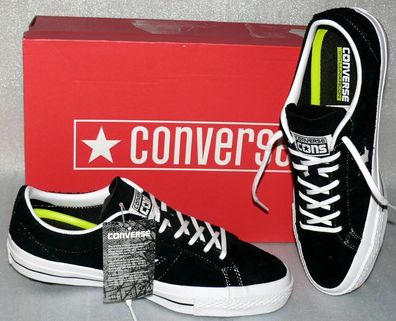 Converse 153061C ONE STAR OX Suede Leder Schuhe Sneaker Boots 42,5 Black White