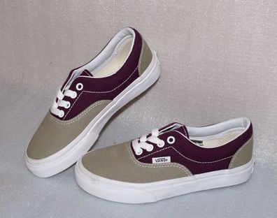 Vans ERA K'S Canvas Kinder Schuhe Sneaker 31 UK13 Golden Coast Natur Purple Weiß