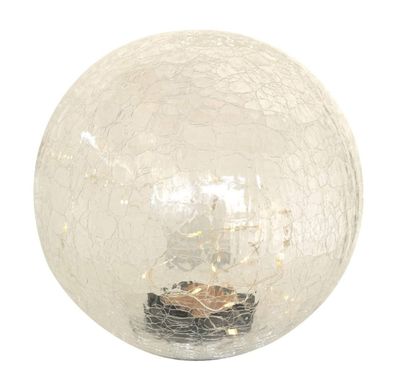 Dekokugel Garten 10cm Craque Glaskugel Lightball Rot Klar Wetterfest Glas Kugel 