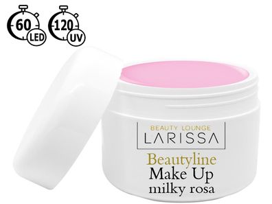 Make Up UV LED Gel milky rosa mittelviskos für milchige Optik natürliches Aussehen