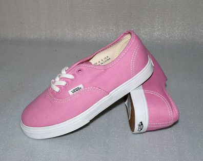 Vans Authentic LO PRO K'S Canvas Kinder Schuhe Sneaker 31 UK 13 Rosebloow White