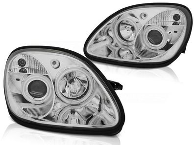 Scheinwerfer Dual Halo Felgen Mercedes R170 SLK 04 96-04 ANGEL EYES CHROME