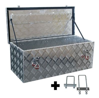 Truckbox S075 + inkl. Montagesatz MON4002 Stabile Deichselbox, Staukiste, Alubox ...