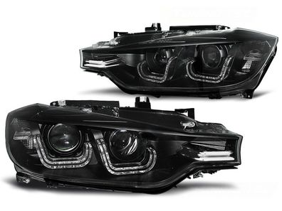 Scheinwerfer Tagfahrlicht BMW F30/ F31 10 11 - 05 15 Schwarz U-LED BAR