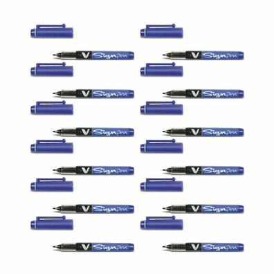 Pilot V Sign Pen - 12er-Set blau