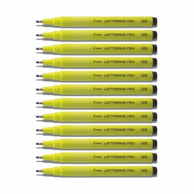 Pilot Fineliner Lettering Pen 2.0 - 12er-Set schwarz