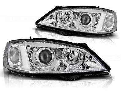 Scheinwerfer Dual Halo Felgen OPEL ASTRA G 09 97-02 04 ANGEL EYES CHROME