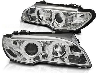 Scheinwerfer Xenon BMW E46 04 03-06 COUPE CABRIO ANGEL EYES CCFL CHROM