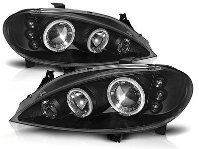 Scheinwerfer Dual Halo Felgen Renault MEGANE 03 99-10 02 ANGEL EYES Schwarz