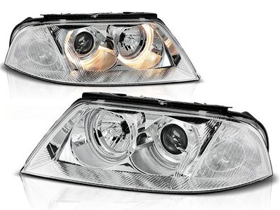 Scheinwerfer Dual Halo Felgen VW PASSAT 3BG B5 FL 09 00-03 05 ANGEL EYES CHROME