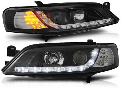 Scheinwerfer mit Standlicht OPEL VECTRA B 11 96-12 98 Schwarz mit LED-Blinker